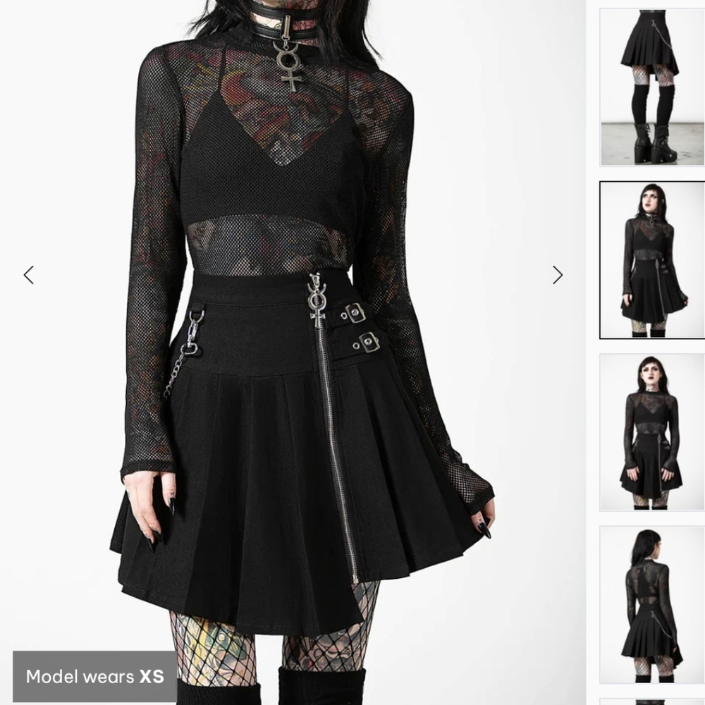 Killstar Space Wave Mini Skirt